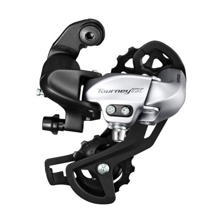 SHIMANO Prehadzovačka Tourney TX RD-TX800 7/8-k. bez háku strieborná