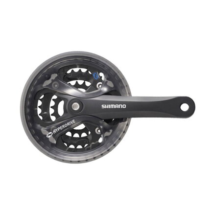 SHIMANO Stred Acera FC-M361 175mm 48/38/28z. 7/8-k. čierny s krytom na štvorhran