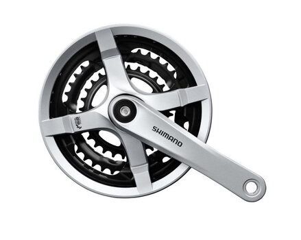 SHIMANO Stred FC-TY501 170mm 48/38/28z. 6/7/8-k. strieb. s krytom na štvorhran