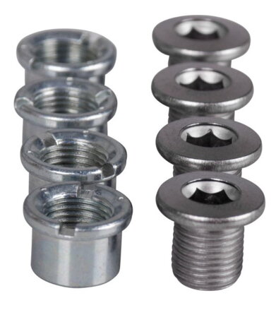 SHIMANO Skrutka + matka na prevodník FC-T4060/T521 M8x8,5mm