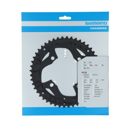 SHIMANO Prevodnik 48z. FC-T4010 Alivio 9-k. čierny 104mm