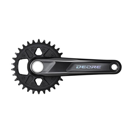 SHIMANO Stred Deore FC-M6100 175mm 30z. 12-k. čierny dvojdielny bez ložísk