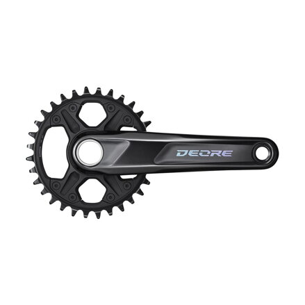 SHIMANO Stred Deore FC-M6100 175mm 32z. 12-k. čierny dvojdielny bez ložísk