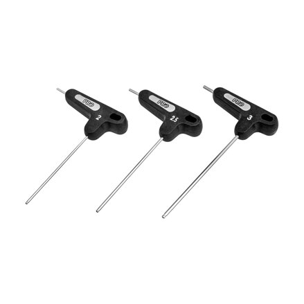 PRO Set T-kľúčov 6-hran 2/2,5/3mm čierny