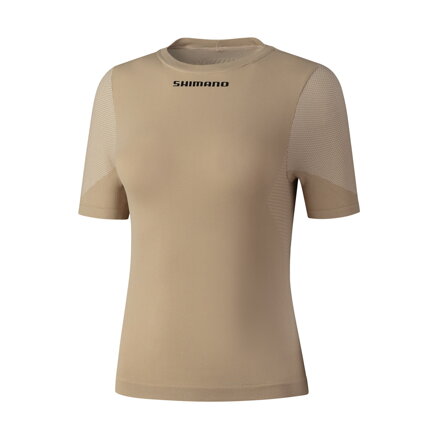 SHIMANO Tričko dámske VERTEX SS BASE LAYER bledohnedé