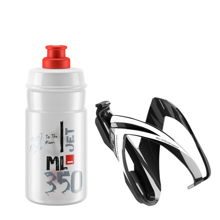 ELITE Flaša s košíkom set CEO červené logo, 350 ml