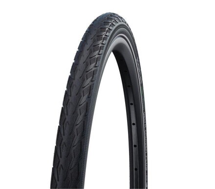 SCHWALBE Plášť DELTA CRUISER PLUS (28-622) 28x1.10 700x28C PunctureGuard 50EPI 590g Biely bok reflex  Green
