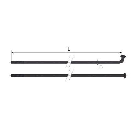 MACH1 Špice Inox Plus 2/260 čierne OEM 10ks