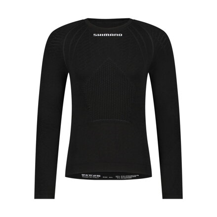 SHIMANO Tričko spodné VERTEX LONG BASE LAYER čierne