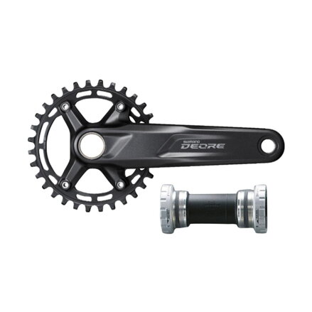 SHIMANO Stred Deore FC-M5100 170mm 32z. 10/11-k. čierny dvojdielny s ložiskami