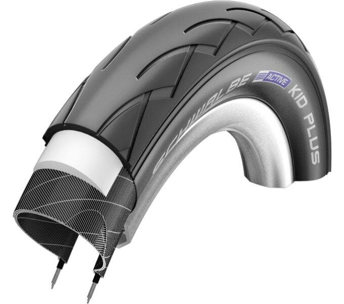 SCHWALBE Plášť KID PLUS (47-203) 12x1.75 PunctureGuard 50EPI 350g Čierny
