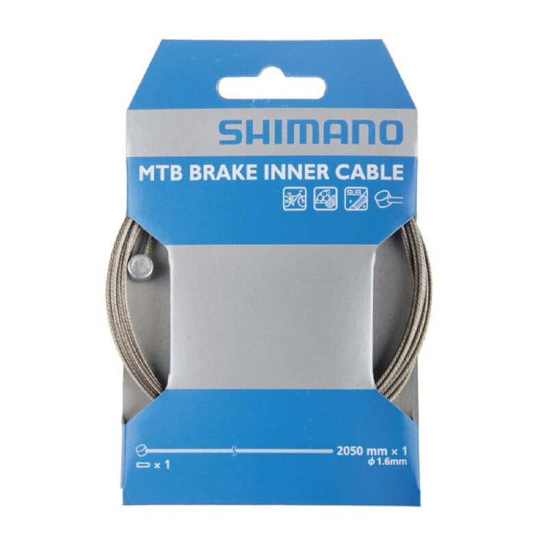 SHIMANO Lanko brzdové MTB 1,6x2050mm nerezové balené SHIMANO Lanko brzdové MTB 1,6x2050mm nerezové balené