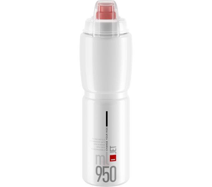 ELITE Fľaša JET PLUS 950 transparentná, červené logo